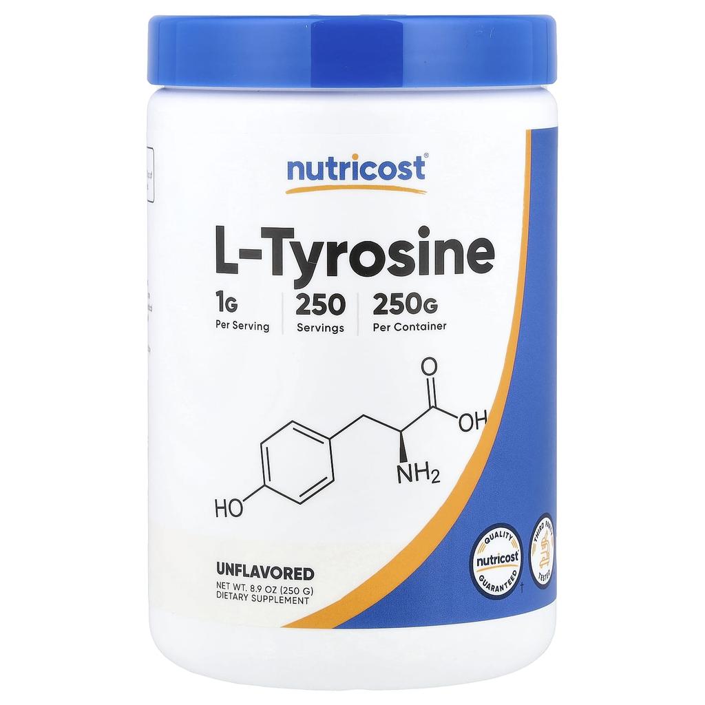 Nutricost L-Tyrosine, Unflavored, 250g (8.9oz)