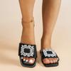 Fashion Women's Shoes 2025 New Basic Women's Slippers Fashion Crystal Daily Slippers Women Summer Plus Size Best Seller Flat Slippers