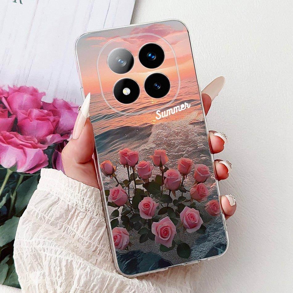 For Xiaomi Redmi Note 14 Pro+ Elegant Floral Butterfly Phone Case For Redmi Note14 Pro Plus 5G Soft Silicone TPU Cases