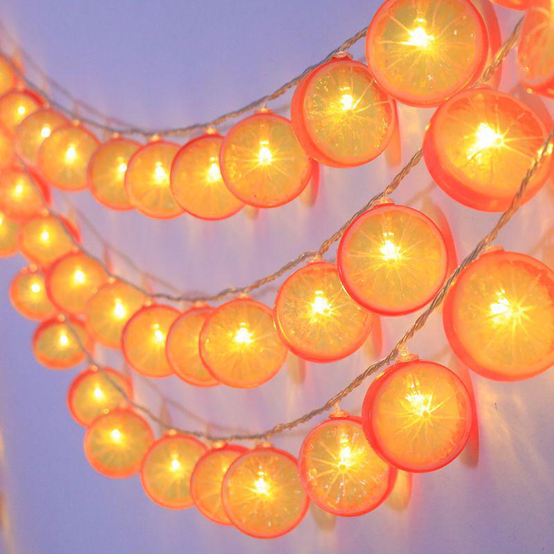 LED Lemon Slice Fairy Lights for Kids' Decor and Camping Atmosphere