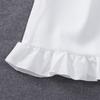 Kawaii Dress Women Sweet Lolita White Short Dresses Ruffles Peter Pan Collar Preppy Style Spring Autumn Long Sleeve Robe