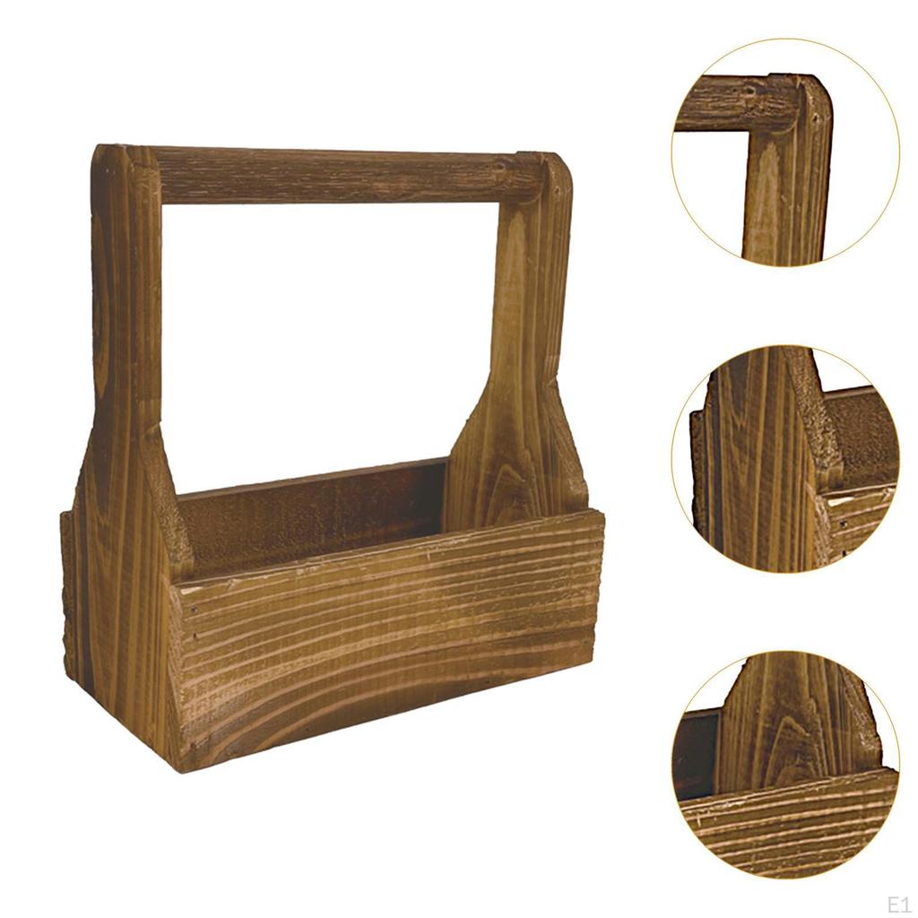 Planter with Handles Rustic Simple Elegant Stable Garden Decor Plant Pot for Desktop Office