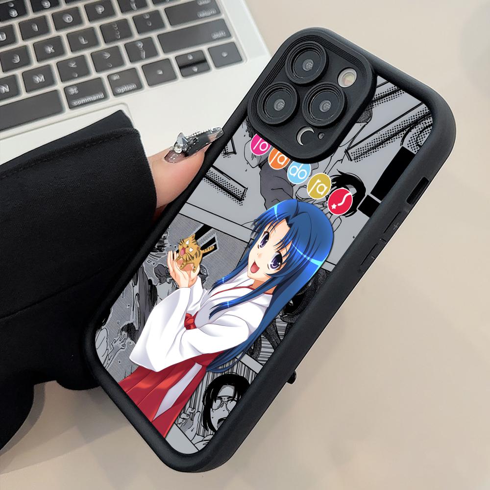 Toradora Kawashima Phone Case for iPhone 17 16 15 14 13 12 11 Air Pro Max Plus Black Soft TPU Shockproof Cover