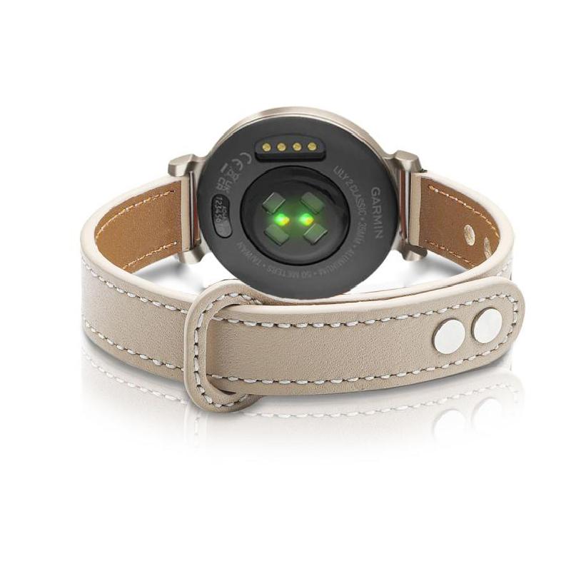 For New Garmin Lily2 Leather Bracelet Male Female Ins Style Sport Watchband Loop Clasp Lily 2 Generation Watch Strap 14mm