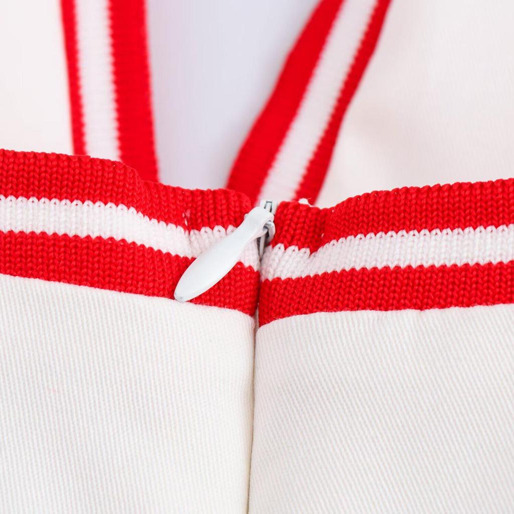 2025 Spring Women's Color-Block Ribbed V-Neck Slim Camisole Dress