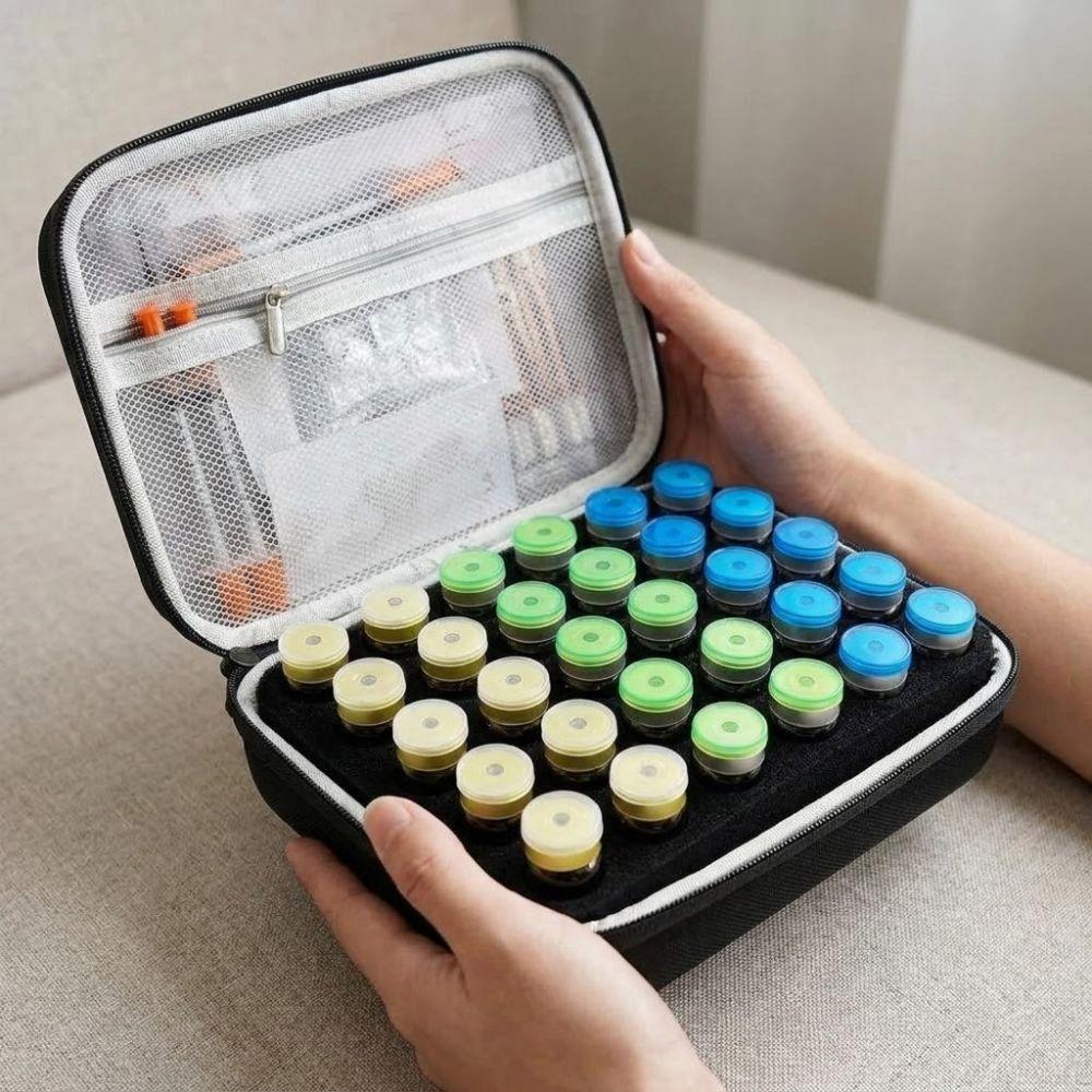 Handheld Insulin Vial Storage Case Foam Protective Insulin Carrying Case For Home Travel
