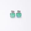 Women’s Crystal Cluster Rhinestone Stud Earrings - Square Concave-Convex Design, Star Style