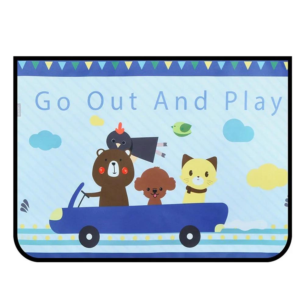 Car Magnetic Curtain In The Car Window Sunshade Cover Cartoon Universal Side Window Sunshade UV Protection For Kid Baby Children