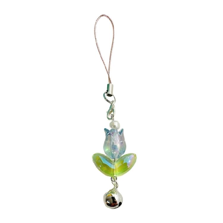 Tulips Flower Bell Hangings Pendant Phone Strap Cute Bag Decoration for Girls