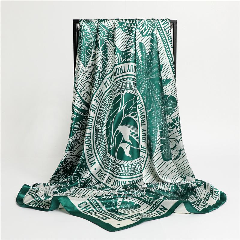 

Летний Роскошный Бренд Шелковый Платок Квадратная Бандана Хиджабы Женский Дизайнерский Шейный Платок для Волос Мусульманский Платок Пляжный Носовой Платок Шаль Украшение 90x90cm