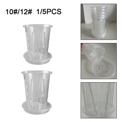 Clear Plastic Plant Nursery Pots with Saucer Essential Tools for Plant Lovers