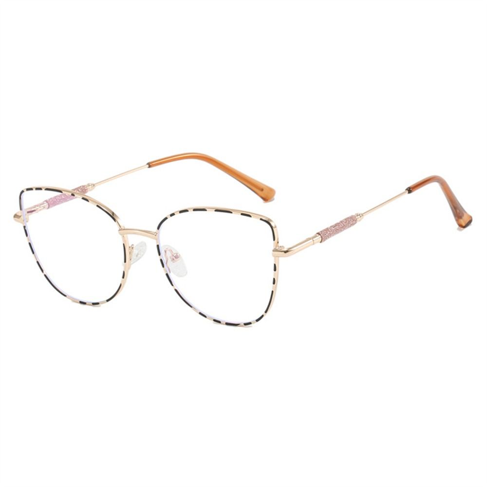 

Fashion Retro Metal Frame Women Anti-UV Blue Rays Glasses Computer Goggles Large Frame Flat Mirror Vision Care Girls Eyeglasses леопардовый