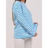 T-shirt da donna a maniche lunghe minimalista, tessuto morbido di alta qualità, silhouette ampia e squadrata per il comfort di tutto il giorno