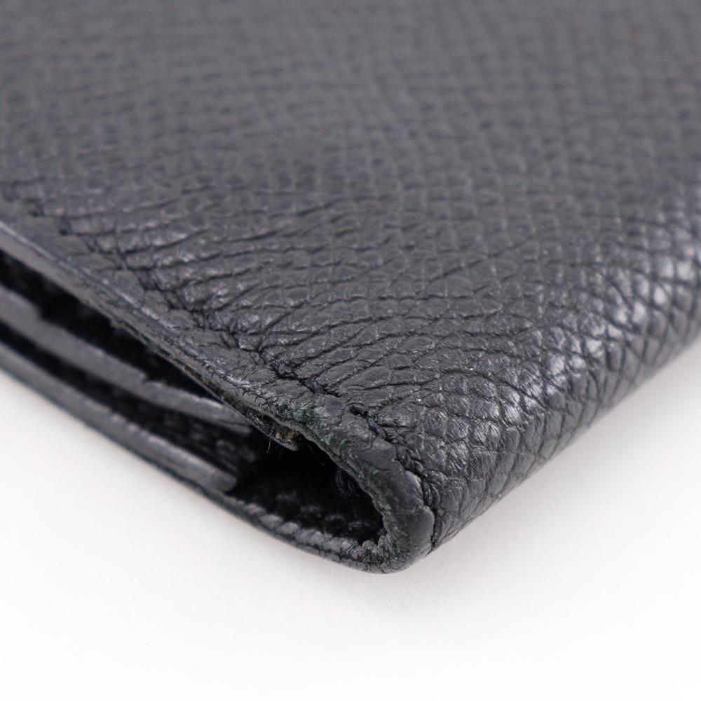 HERMES Bean Purse Black / SilverHardware Courchevel unisex Used