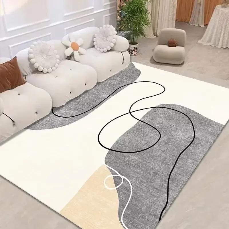 Modern Simple Style Carpet Living Room Cream Wind Decoration Large Area Rugs Bedroom Children Bedside Tatami Non-slip Floor Mats