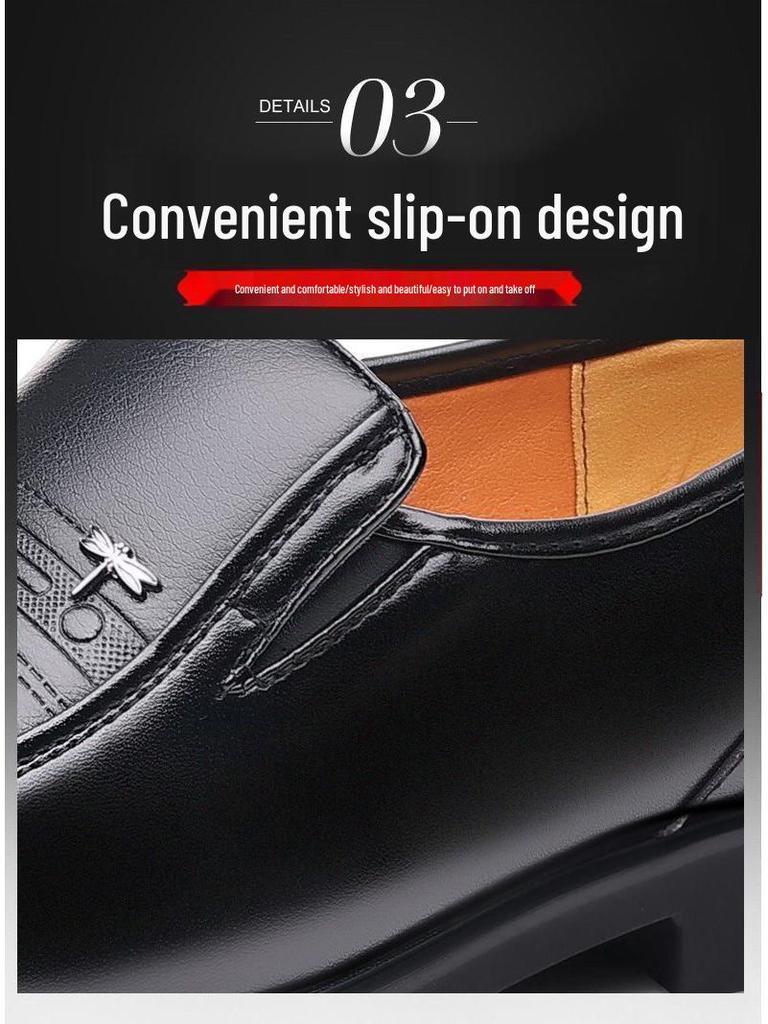 Dragonfly Brand Non-Slip Genuine Cowhide Leather Men's Formal Casual Shoes