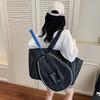 Large capacity women's bag, new summer sports wind badminton bag, versatile college student class tote bag