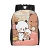 Cute Bear Bubu Dudu Family Backpack for Men Women Cool High School Hiking Travel Daypack  Laptop Computer Canvas Bags Outdoor