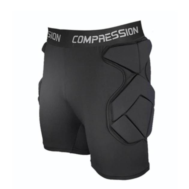 Professionelle Rugby-Fußballshorts mit Jockstrap Torwartshorts Trainingsanzug Fußball Training Torwart Hose Strumpfhose Helm