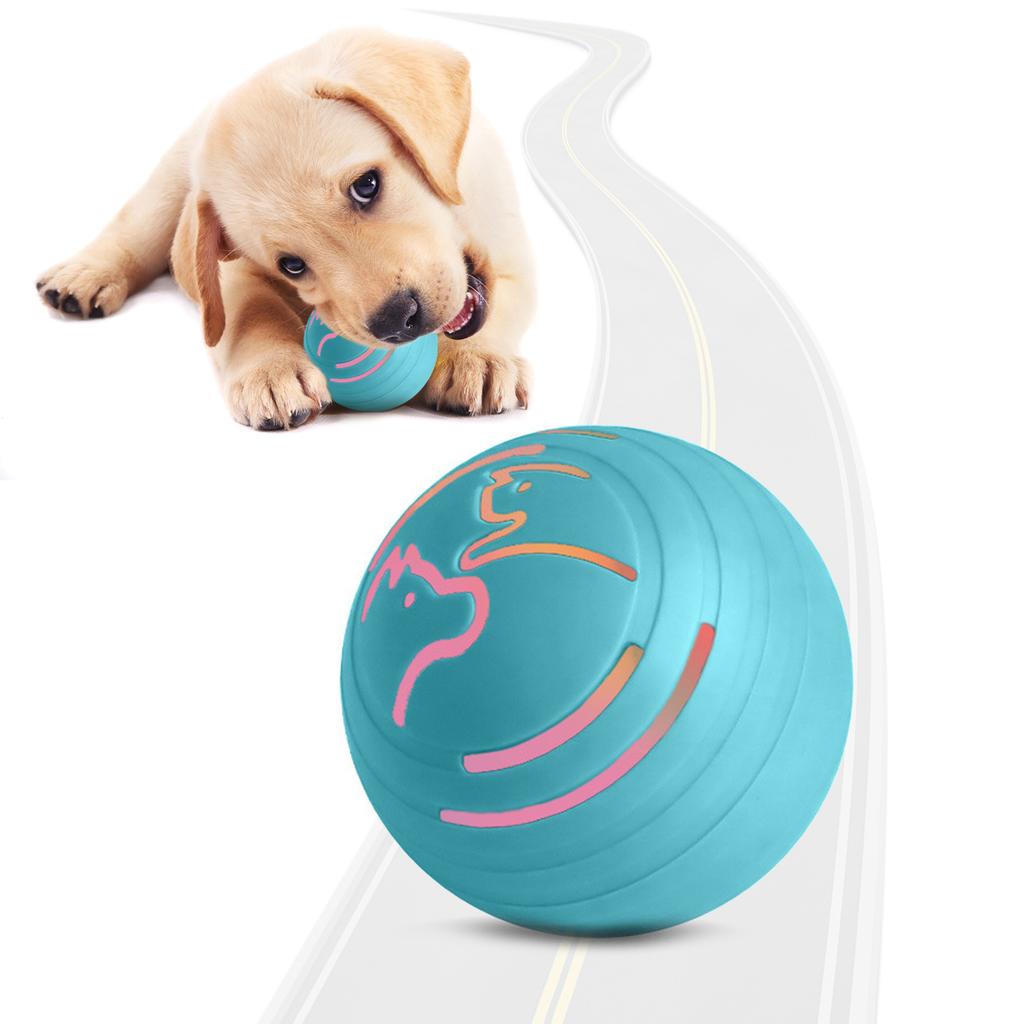 Interactive Vibrating Dog Ball with Colorful Light 4 Working Modes Moves On Its Own to Keep Dogs Busy Safe TPU Durable