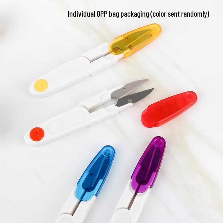 Bunte U-förmige Mini-Schere aus Schmiedeeisen zum Nähen, Kreuzstich und Abschneiden von Fäden