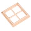 Wooden Traditional 4-Pane Window Frame 1:12 Scale Dollhouse Diy Accessory