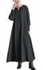 Gold Japan Plus Size Long Keyhole Perfect for Fall and Size Women's Dress, Sleeve, Pleated, Neck, Flared, A-Line, Stretch, Spring, 4L, Black,