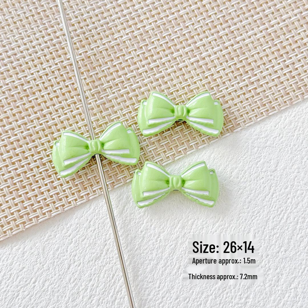 Macaron Pastel Bow Bead DIY Bead String: Phone Chain, Necklace, Keychain, Hair Jewelry Accessories Single Price