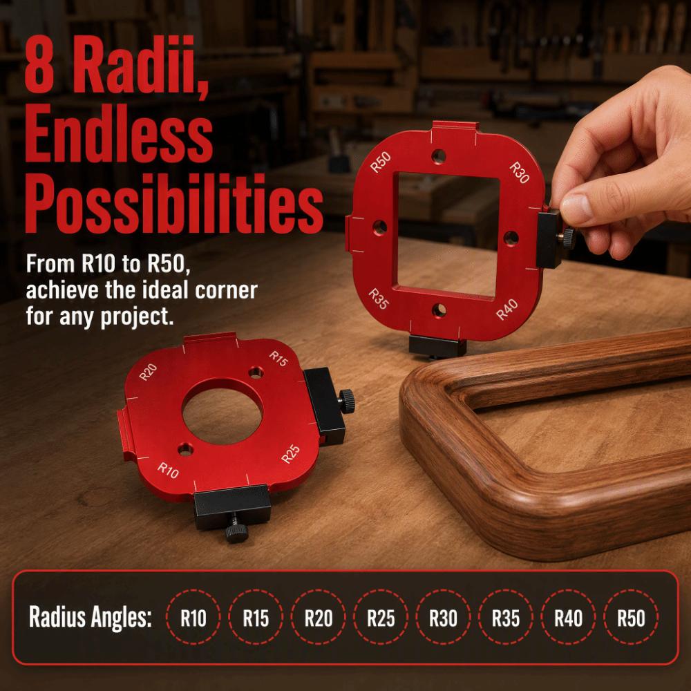 3pcs Removable Clip Router Corner Template Quick Positioning Arc Cutting Guide  For Handheld Router