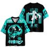 Summer New Virtual Idol Hatsune Miku Sports Jersey Short Sleeve Kids/Adult Kawaii Role Play Breathable Quick Drying T-shirt Top
