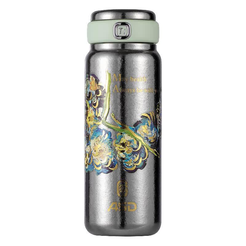 Aishida Van Gogh Collaboration Pure Titanium Portable Insulated Mug