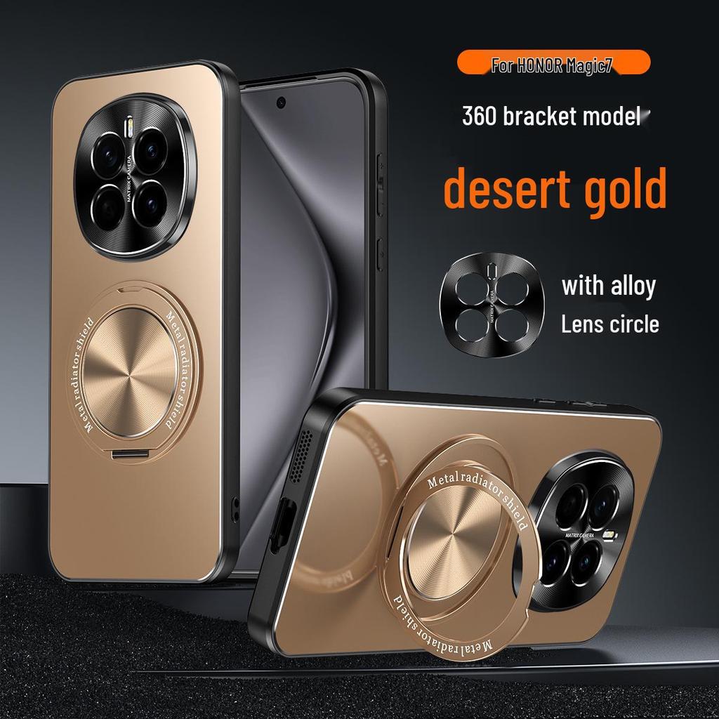 Honor Magic7 Pro Telefoonhoesje: Grensoverschrijdend compatibel, Roterende magnetische standaard, 360° Bescherming