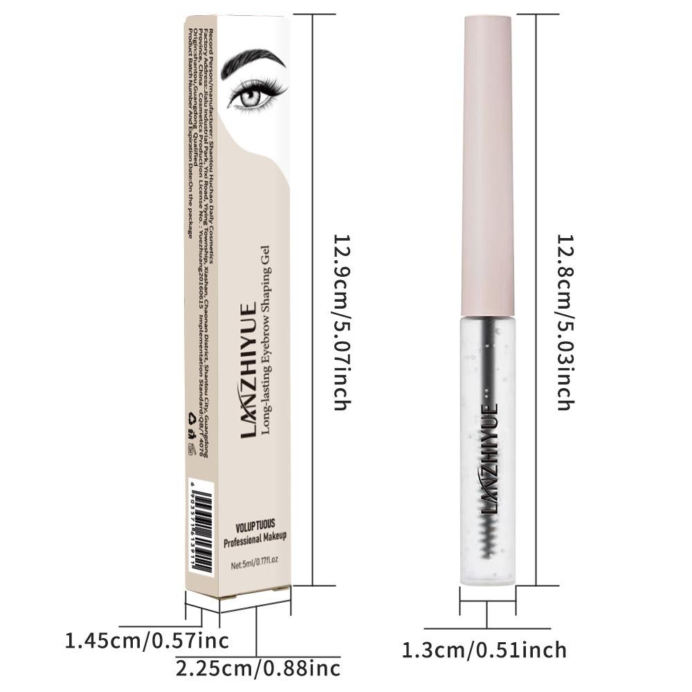 Klarer Augenbrauen-Gel 24h Halt mit Präzisions-Kegelbürste und Vitamin B5 Pflege 5ml