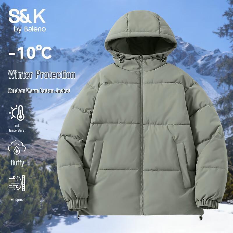 

Baleno Men s S&K Series Fleece-Lined Hooded Winter Jacket 4XL
