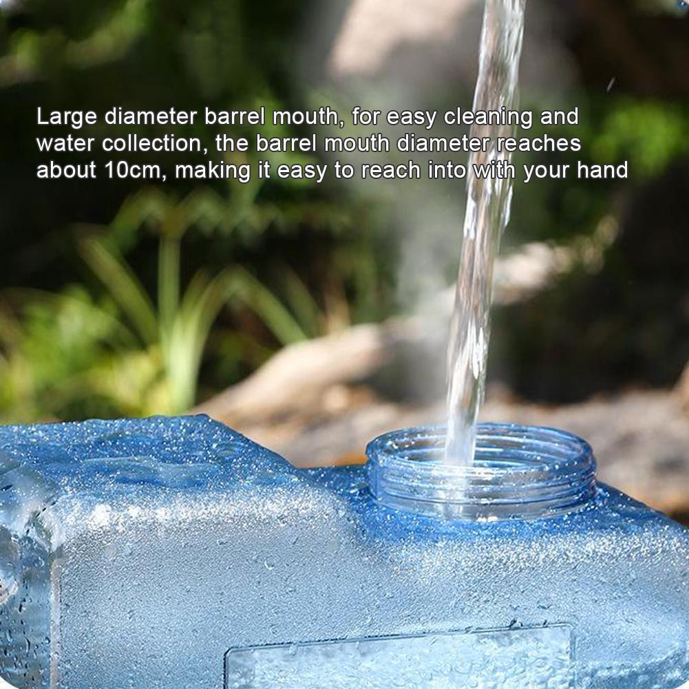 3/5/7.5/10/11L Drinking Water Bucket Portable Car Water Bucket Water Storage Carrier with Faucet for Outdoor Camping Cooking