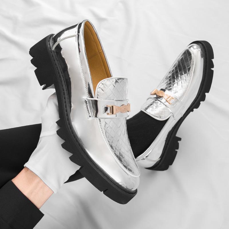 Fashion Leather Comfortable Walking Male Loafers British Style Business Casual Shoes Mens Slip On Flats New Brand Men's Coiffeur Shoes