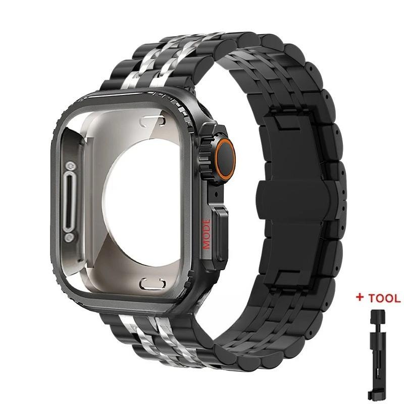 Metal Strap+Metal Case for Apple Watch Series 11 46mm 42mm Ultra 3/2/1 49mm 45mm 44mm Band for Series 11 10 9 8 7 6 5 SE2 SE3 4