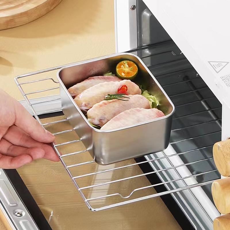 Stainless Steel Refrigerator Food Preservation Box Fruit Bento Meat Airtight Storage Box Kitchen Storage Container Food Storage