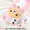 Carcasă din Silicon Moale Kawaii Ursuleț Roz Drăguț Desen Animat 3D pentru Samsung Galaxy S23 S24 Plus S22 Ultra A53 S24Ultra S23Ultra Husa Amuzantă
