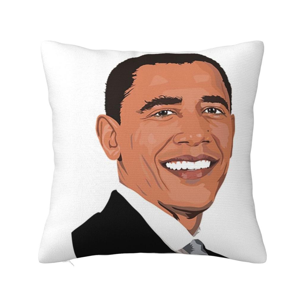 Barack Obama President Square Pillowcase Cushion Cover Pillow Case Throw Pillow Cover for Home Bedroom Car