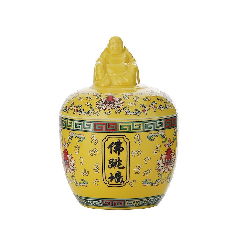 Buddha Jumps Over the Wall Stew Pot Ceramic Jar Restaurant Commercial Retro Soup Pot Household Soup Pot with Lid Water Separator