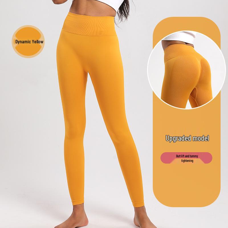 

Трансграничные леггинсы с высокой талией, быстросохнущие, для бега и йоги - Женские эластичные фитнес-брюки с эффектом подтяжки ягодиц S (Below 100 jin)