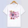 Anime OSHI NO KO Sommer Kurzarm Cartoon Druck Weiß Lässig Modal Niedlich Damen und Herren T-Shirt