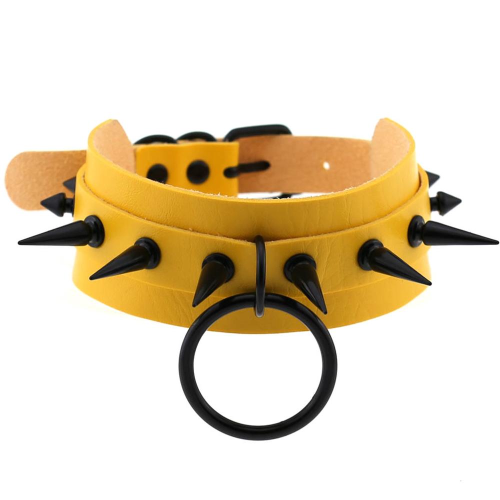 Black Choker Spiked Necklace For Women Cosplay Collar Girls Party Club Chockers Gothic Jewelry Emo Accessories