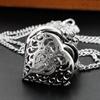 Women Love Pocket Watch Antique Steampunk Vintage Quartz Pocket Watch Rose Gold Case Necklace Pendant Clock Chain Womens