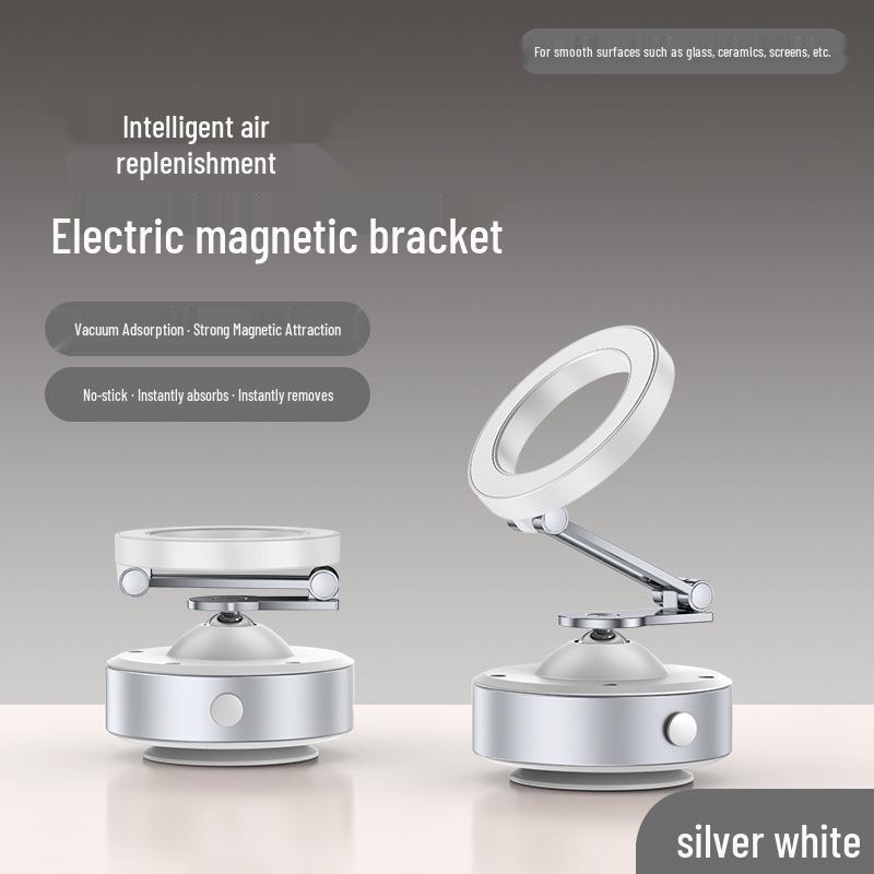 Wireless Magnetic Car Charger with Automatic Induction & Vacuum Suction Phone Mount for Navigation