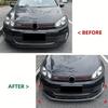 Front Bumper Lower Spoiler / Front Lip/Splitter - Protective Guard Cover-Compatible with Volkswagen Golf 6 MK6 GTI (2008–2012)
