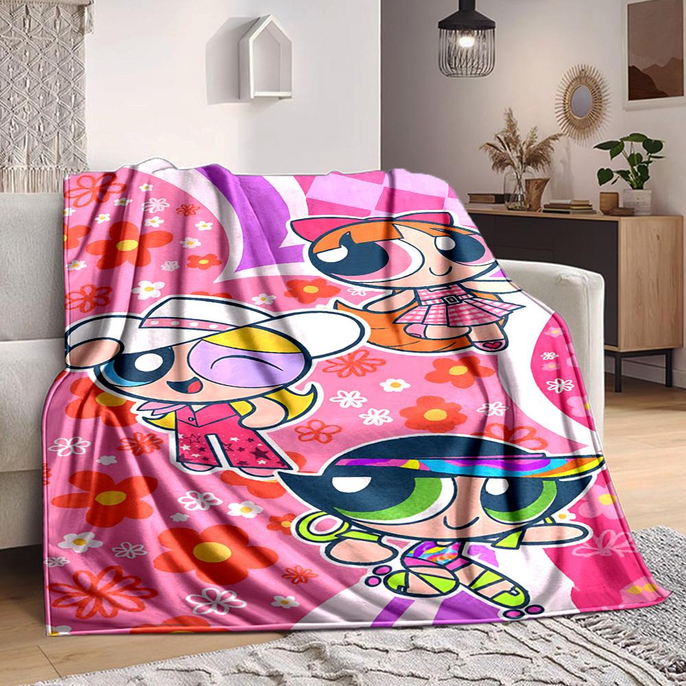 1pc Flower Power Blanket Lightweight Flannel Blanket Throw Blanket For Sofa, Bed, Travel, Camping, Livingroom, Office, Couch