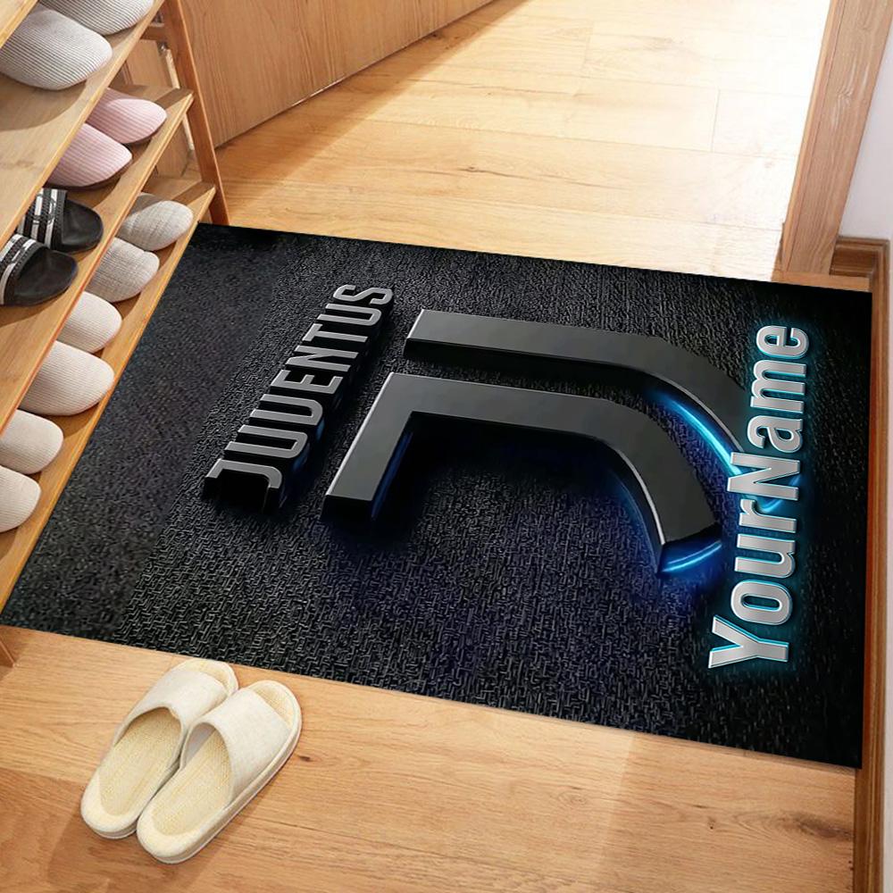 Juventus Customized Name Floor Rug Office Rug Design for Kitchen Balcony Entryway Living Rooms Anti-slip Rug Decorate Offices