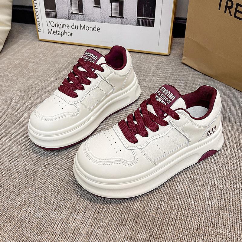 Thick-soled Heightening Board Shoes Women's Fashion Versatile Little White Shoes Spring New Small Sports and Leisure Shoes